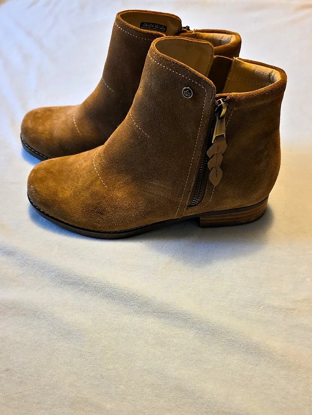 Spenco Ivy Suede Ankle Boots Brown US 7.5 B